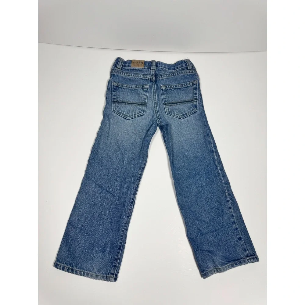 1989 Place‎ Jeans Boys 5T Blue Denim Adjustable Waist Medium Wash Bootcut Leg